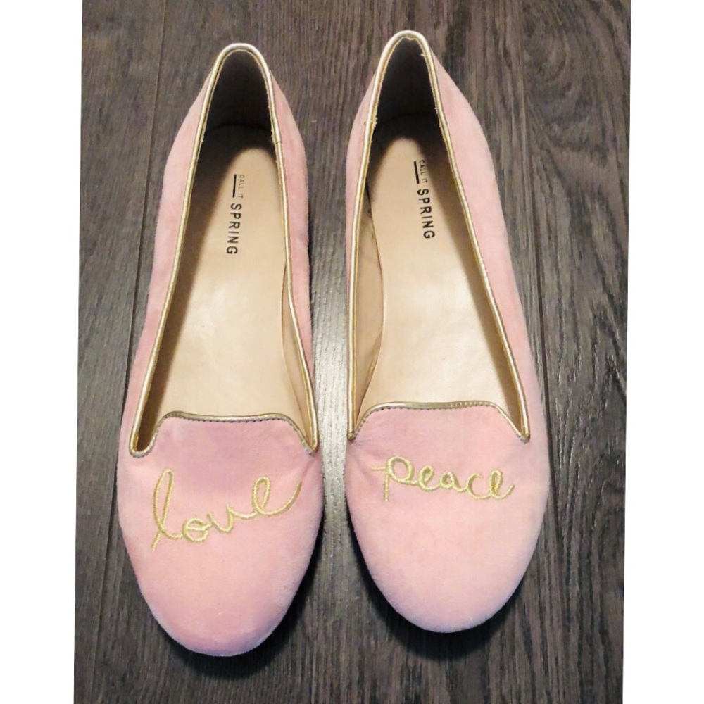 Pink Suede Flats